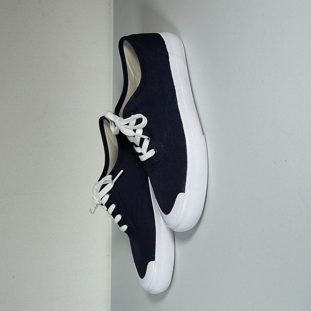J. Crew Harbor Sneakers navy blue canvas lace up sneakers 9